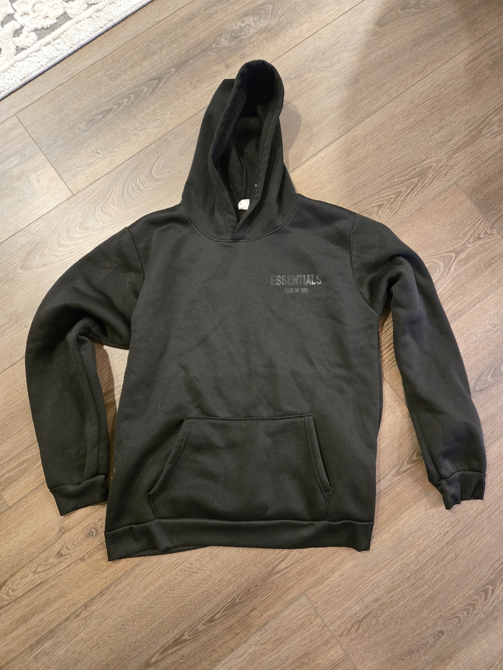 Fear of God Essentials Black Pullover Hoodie